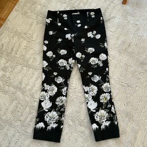 Alice and Olivia straight leg floral pants